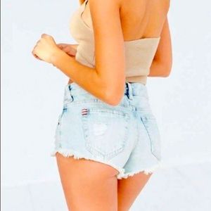 BDG Denim high rise shorts 27W